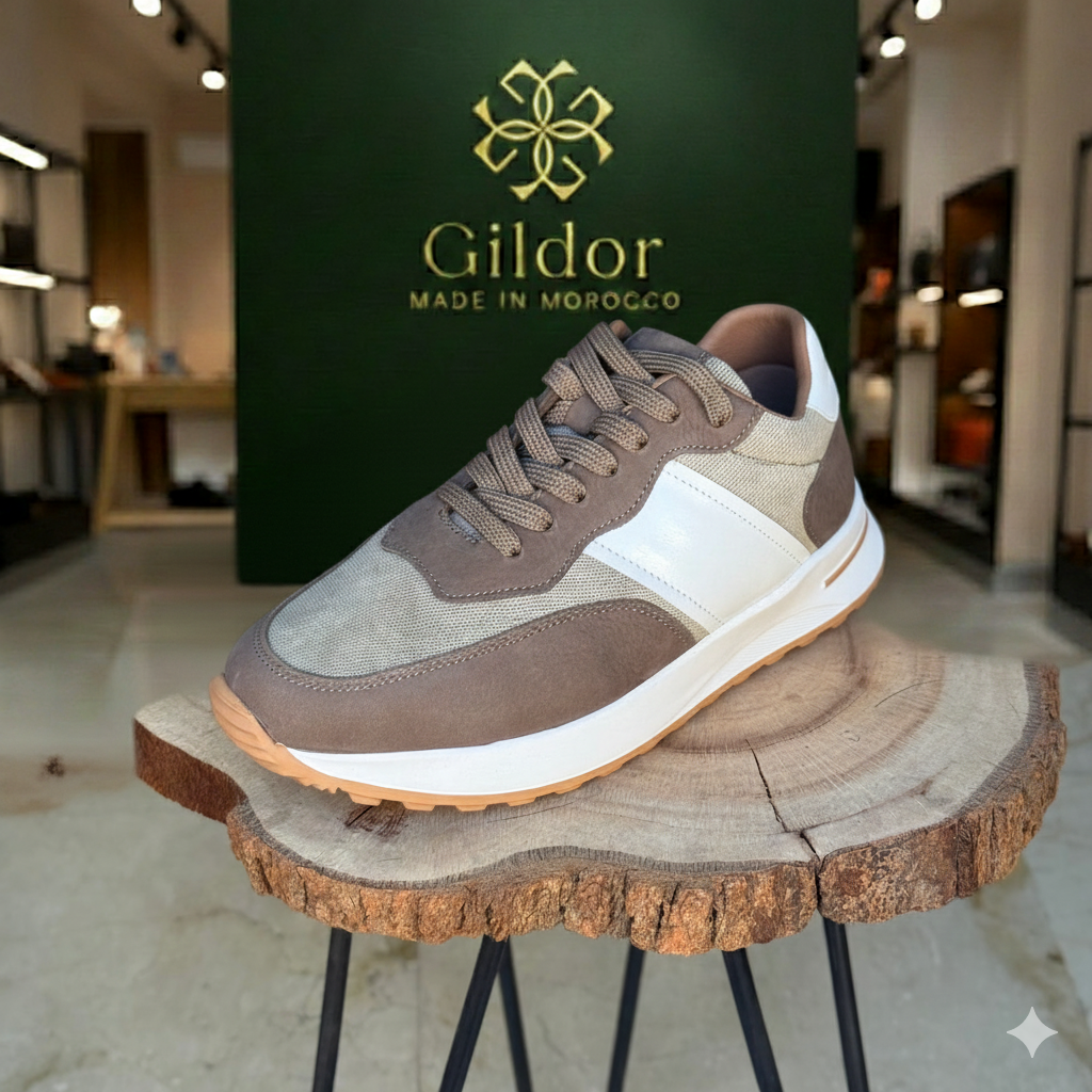 Basket en cuir - 929 beige