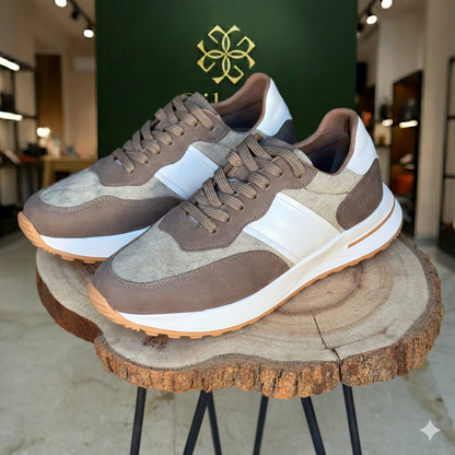 Basket en cuir - 929 beige