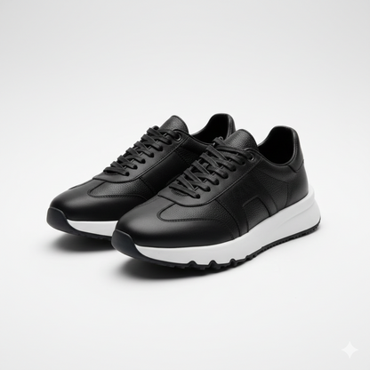 basket en cuir - 926 noir