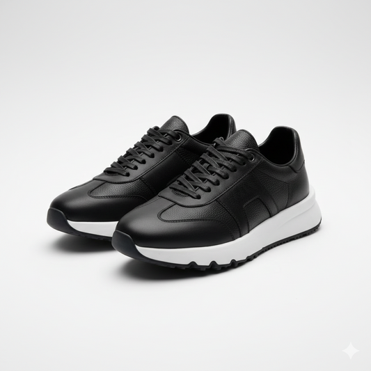 basket en cuir - 926 noir