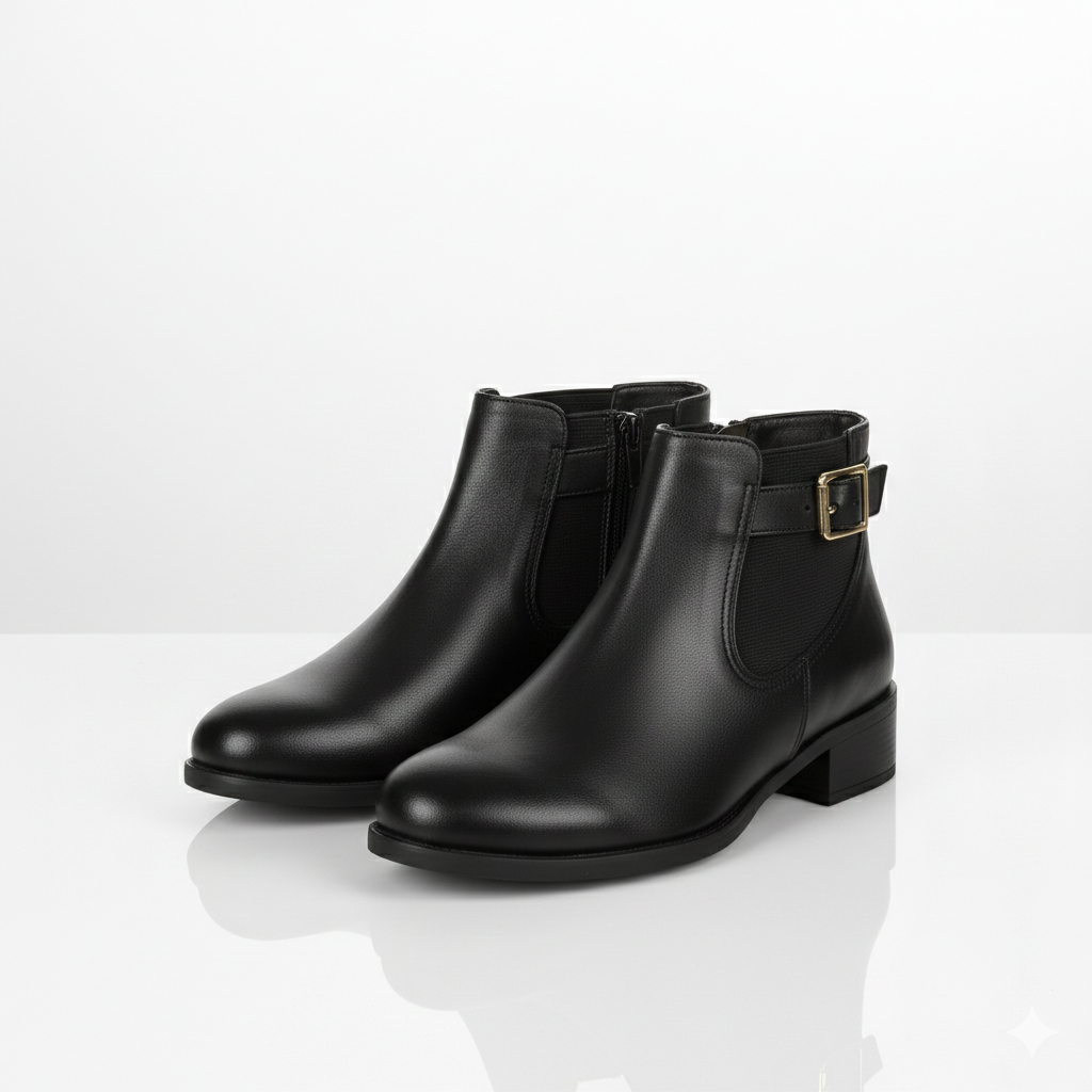 Boots Noir Avec Ceinture