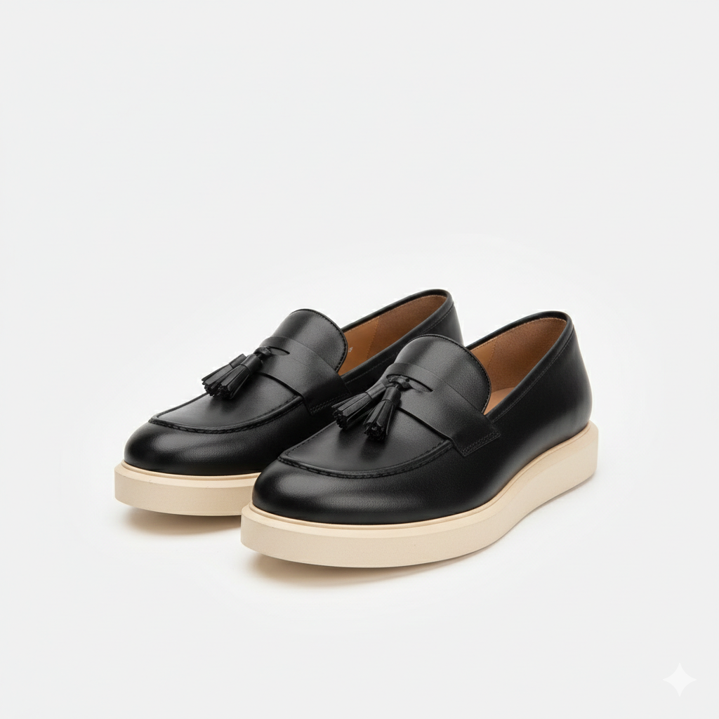 CHAUSSURES EN CUIR VÈRITABLES DouxPas 1060 NOIR
