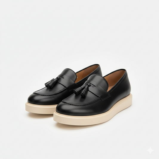CHAUSSURES EN CUIR VÈRITABLES DouxPas 1060 NOIR