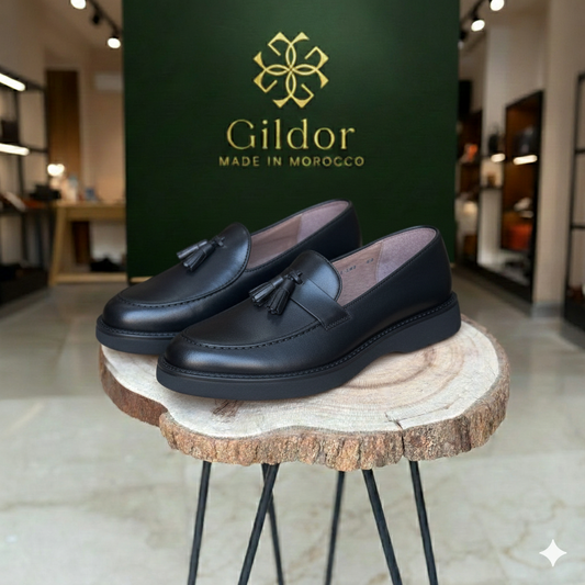 CHAUSSURES EN CUIR VÈRITABLES ELLEGANO 343 NOIR