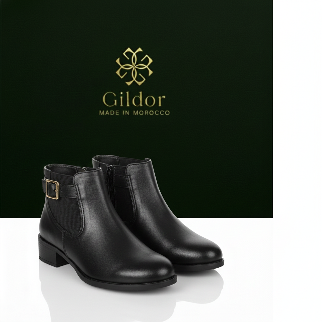 Boots Noir Avec Ceinture