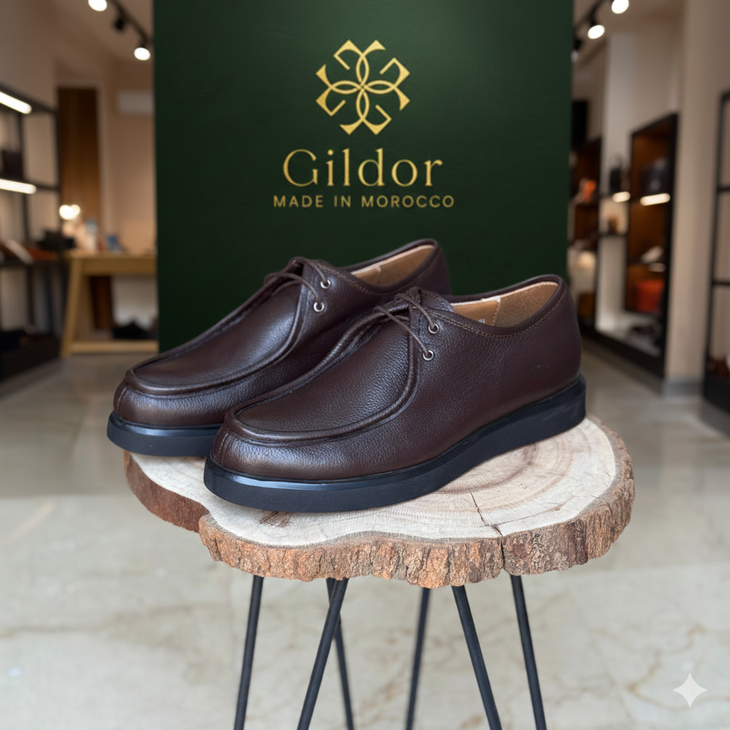 CHAUSSURES EN CUIR VÈRITABLES DouxPas 546 MARRON