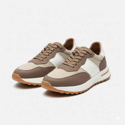 Basket en cuir - 929 beige