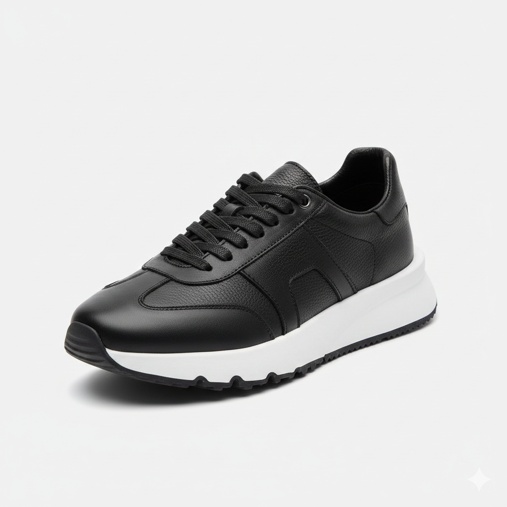 basket en cuir - 926 noir