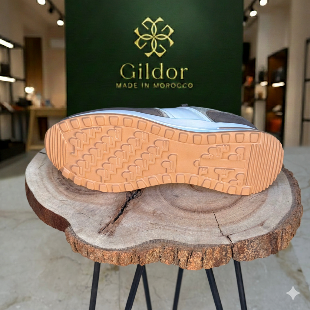 Basket en cuir - 929 beige