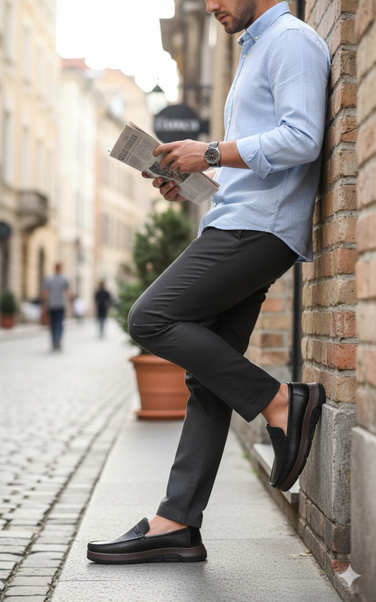 Chaussures Mocassins Homme en Cuir