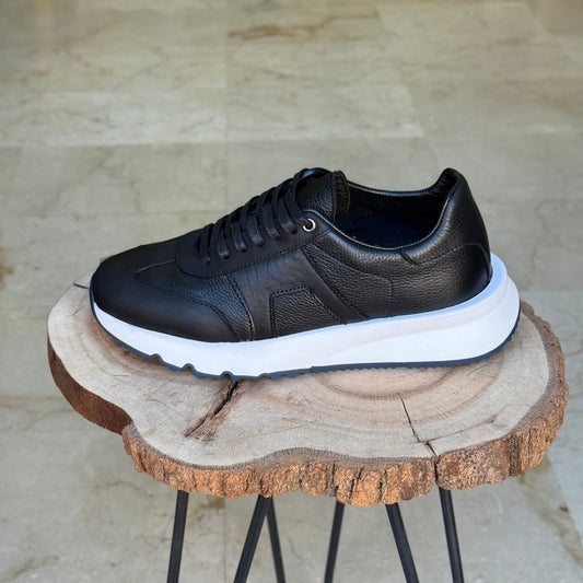 basket en cuir - 926 noir